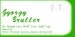 gyorgy bruller business card
